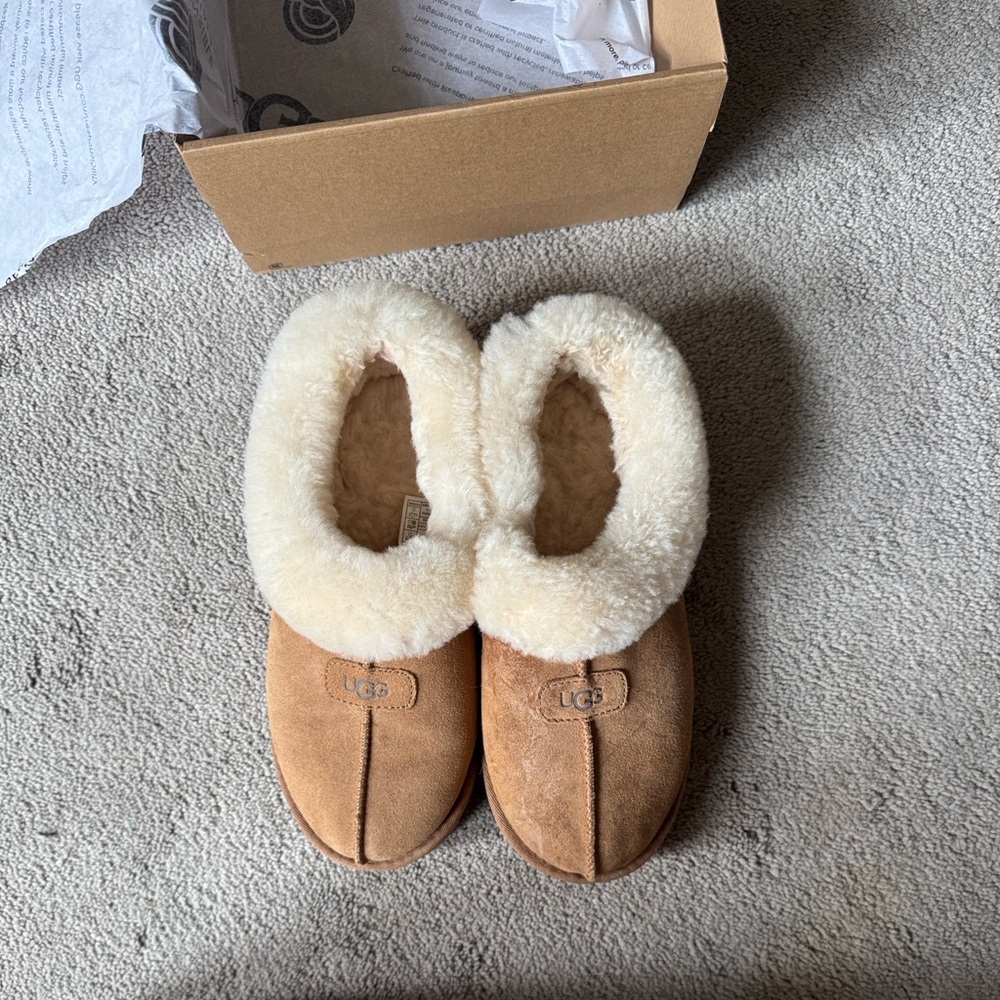 UGG Tan and Cream Women's Slippers